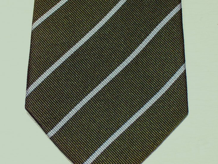 Green Howards silk striped tie - Click Image to Close