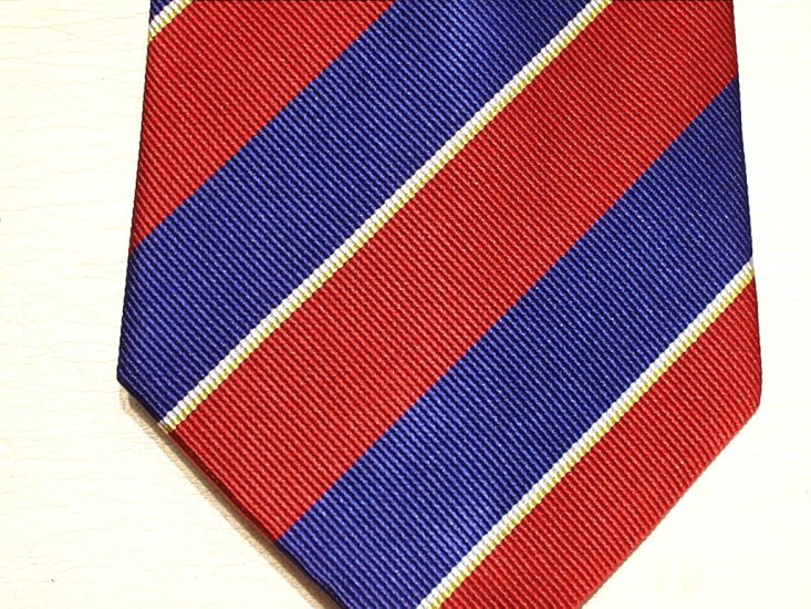 18th Bttn RHA silk stripe tie - Click Image to Close