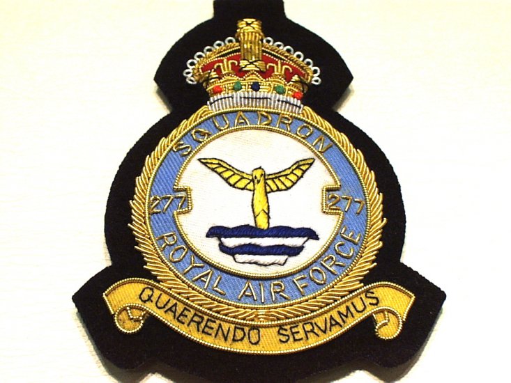 277 Squadron RAF KC wire blazer badge - Click Image to Close