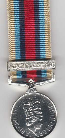 Operational Service medal bar Afghanistan miniature medal - Click Image to Close
