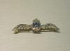 9ct yellow and white Gold RAF brooch