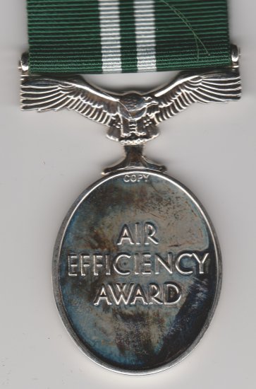 Air Efficiency Award GV1 full size copy medal - Click Image to Close