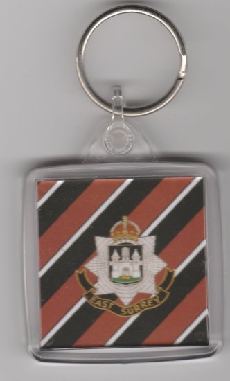 East Surrey Regiment plastic key ring - Click Image to Close