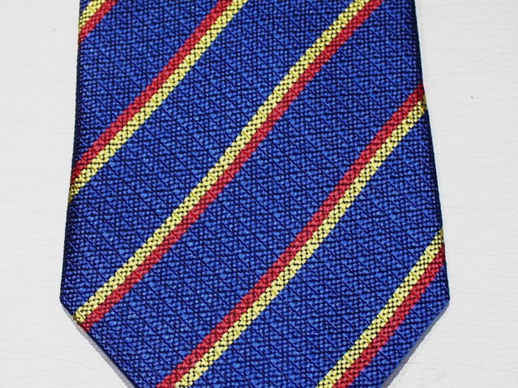 3rd King's Own Hussars non crease silk stripe tie - Click Image to Close