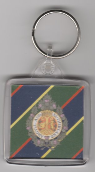 Argyll and Sutherland Highlanders plastic key ring - Click Image to Close