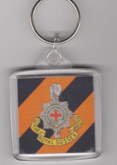 Royal Sussex Regiment plastic key ring - Click Image to Close