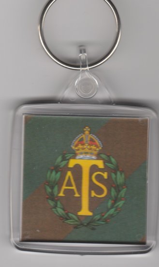 Auxiliary Territorial Service (ATS) plastic key ring - Click Image to Close