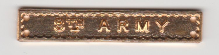 8th Army full sized medal bar - Click Image to Close