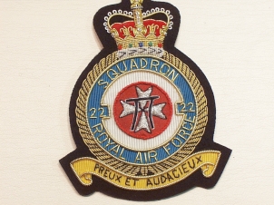 22 Squadron QC RAF blazer badge - Click Image to Close