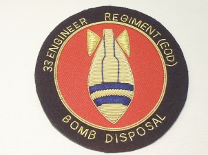 33rd Engineer Regt EOD blazer badge - Click Image to Close