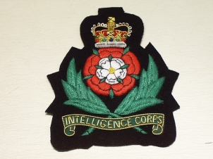 Intelligence Corps Queens crown blazer badge - Click Image to Close