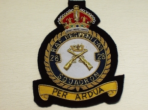 28 (LAA) Squadron KC RAF Regt blazer badge - Click Image to Close