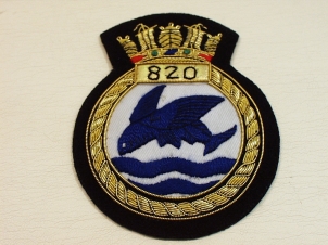 820 Naval Air Squadron blazer badge - Click Image to Close