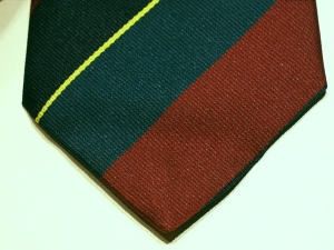 Cameron Highlanders, The Queen's Own polyester striped tie - Click Image to Close