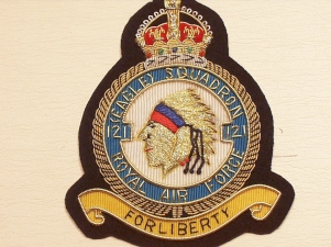 121 Squadron RAF KC blazer badge - Click Image to Close
