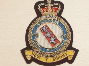 342 Sqdn RAF blazer badge - Click Image to Close