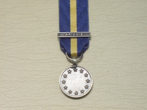 EU ESDP Artemis HQ & Forces miniature medal - Click Image to Close