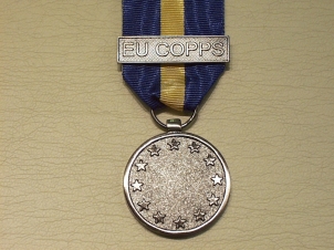 EU ESDP bar EU COPPS HQ & Forces miniature medal - Click Image to Close