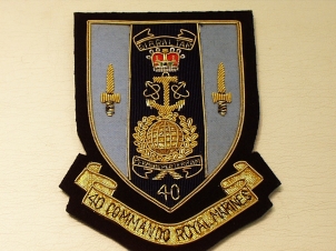 40 Commando Royal Marines blazer badge - Click Image to Close