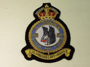 240 GR Squadron RAF KC wire blazer badge - Click Image to Close