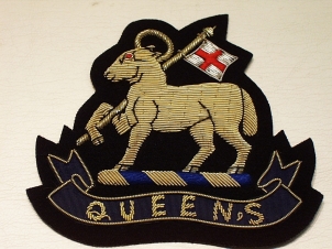 Queen's Royal Regiment (West Surrey) blazer badge - Click Image to Close