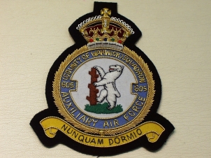 605 Squadron County of Warwick KC blazer badge - Click Image to Close