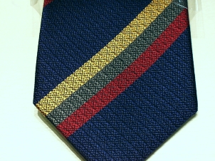 Duke of Lancaster's Regiment non crease silk stripe tie bes - Click Image to Close