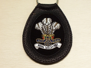 Royal Welsh Regiment leather key ring - Click Image to Close