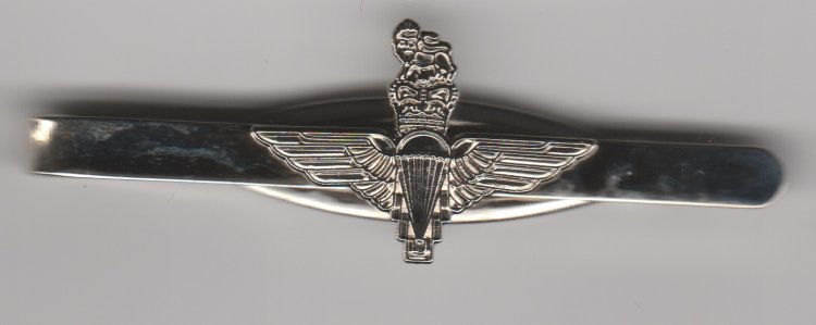 Parachute Regiment all nickel tie slide - Click Image to Close