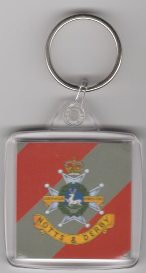 Notts and Derby Regiment plastic key ring - Click Image to Close