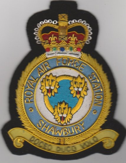 RAF Station Shawbury wire blazer badge - Click Image to Close