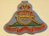 Royal Artillery Kings Crown on sky blue blazer badge 126