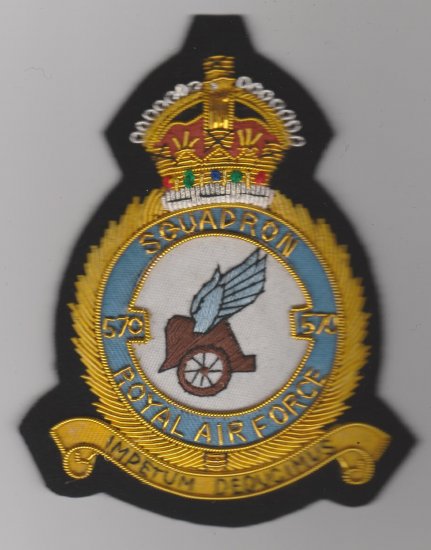 570 Squadron King's Crown Royal Air Force blazer badge - Click Image to Close