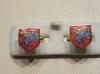 Airborne shield enamelled cufflinks