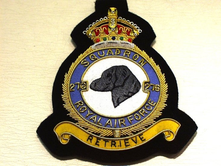 276 Squadron RAF KC blazer badge - Click Image to Close