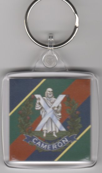 Cameron Highlanders plastic key ring - Click Image to Close