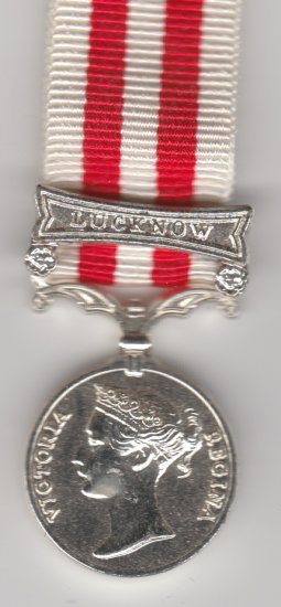 Indian Mutiny bar Lucknow miniature medal - Click Image to Close