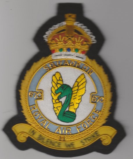 670 Squadron Royal Air force King's Crown wire blazer badge - Click Image to Close