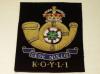 King's Own Yorkshire Light Infantry Kings Crown blazer badge