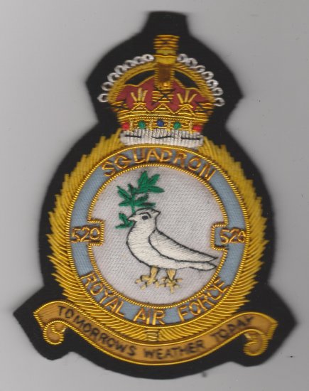 520 Squadron Royal Air Force King's Crown wire blazer badge - Click Image to Close
