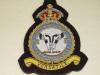 187 Squadron Royal Air Force King's Crown wire blazer badge