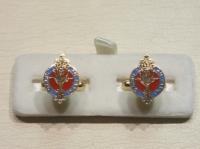 Welsh Guards enamelled cufflinks