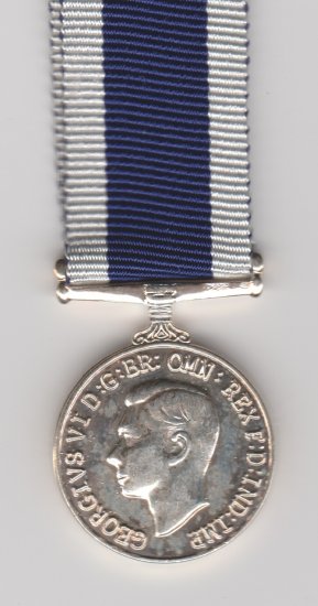 Royal Navy Long Service Good Conduct Medal GVI miniature medal - Click Image to Close