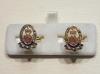 Queens Lancashire Regiment enamelled cufflinks