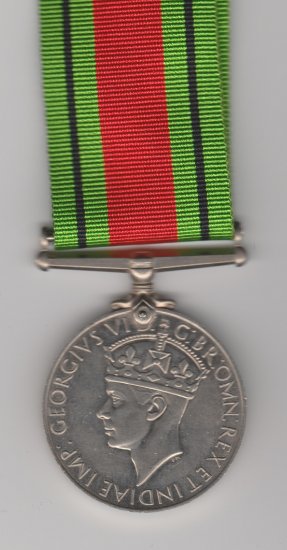 Defence Medal WW2 full size copy medal (superior quality) - Click Image to Close