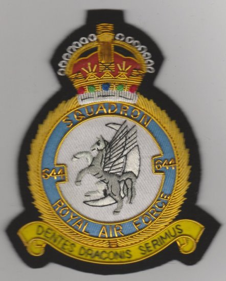 644 Squadron King's Crown Royal Air Force blazer badge - Click Image to Close