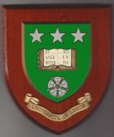 University of Leeds wooden wall shield