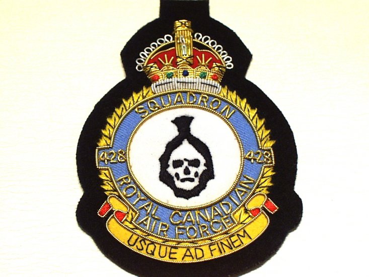428 Squadron RCAF KC wire blazer badge - Click Image to Close