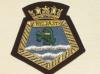 HMS Belfast wire blazer badge