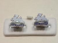 Royal Berkshire Regiment enamelled cufflinks